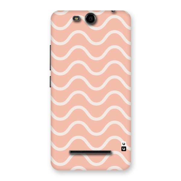 Pastel Peach Waves Back Case for Micromax Canvas Juice 3 Q392