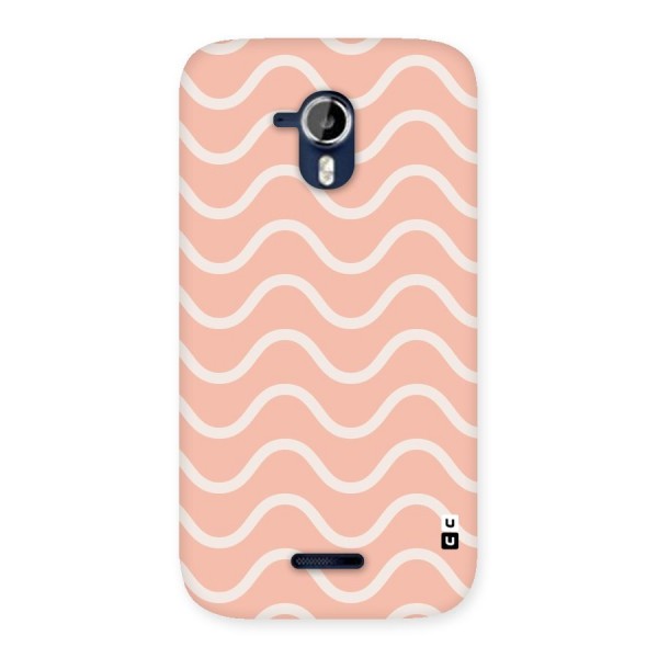 Pastel Peach Waves Back Case for Micromax Canvas Magnus A117