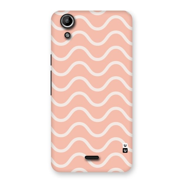 Pastel Peach Waves Back Case for Micromax Canvas Selfie Lens Q345