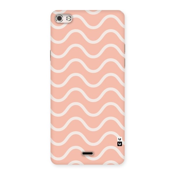 Pastel Peach Waves Back Case for Micromax Canvas Silver 5