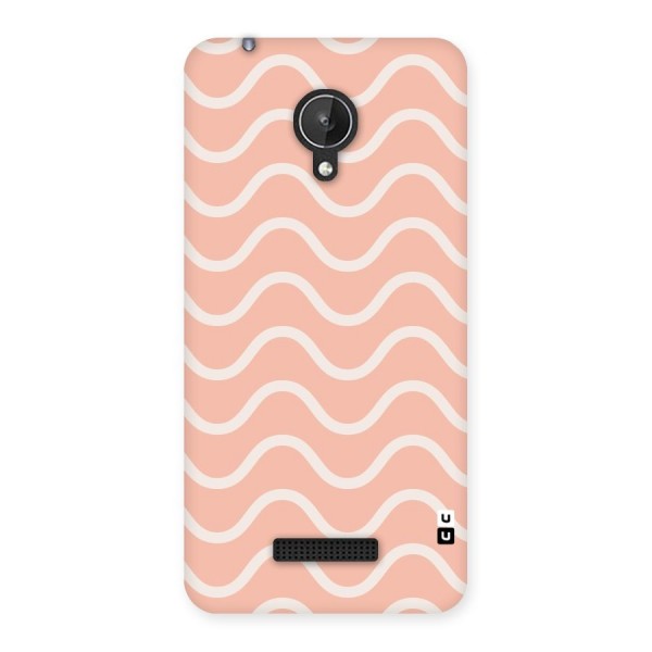Pastel Peach Waves Back Case for Micromax Canvas Spark Q380