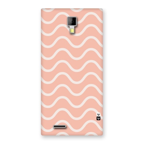 Pastel Peach Waves Back Case for Micromax Canvas Xpress A99