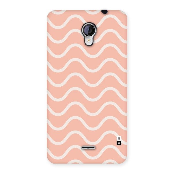 Pastel Peach Waves Back Case for Micromax Unite 2 A106