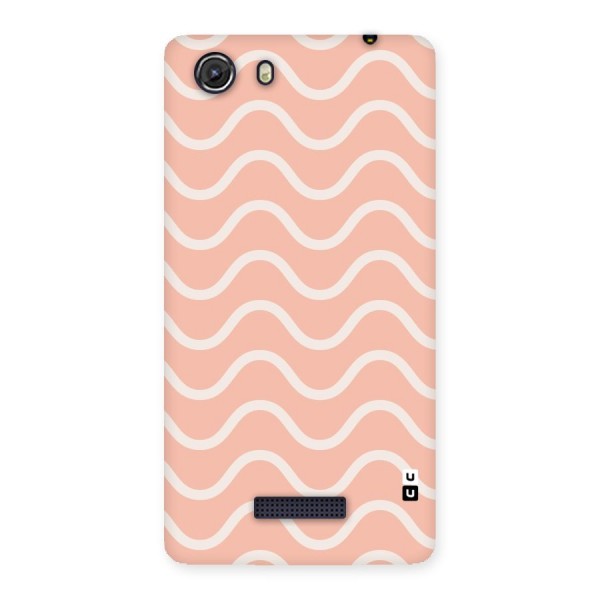 Pastel Peach Waves Back Case for Micromax Unite 3