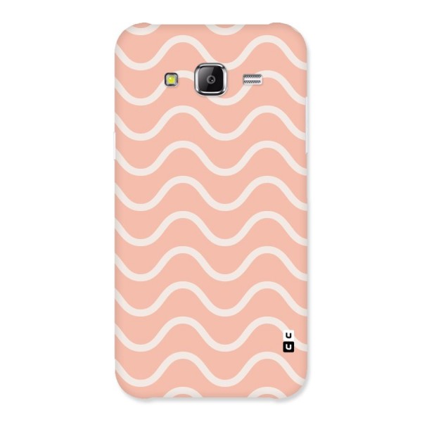 Pastel Peach Waves Back Case for Samsung Galaxy J5