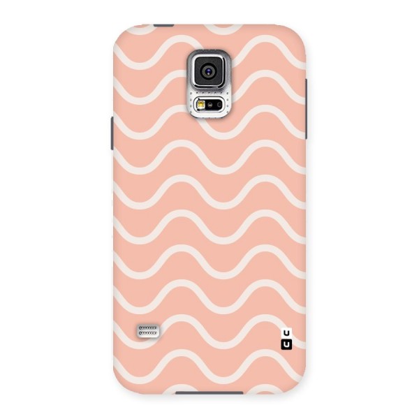 Pastel Peach Waves Back Case for Samsung Galaxy S5
