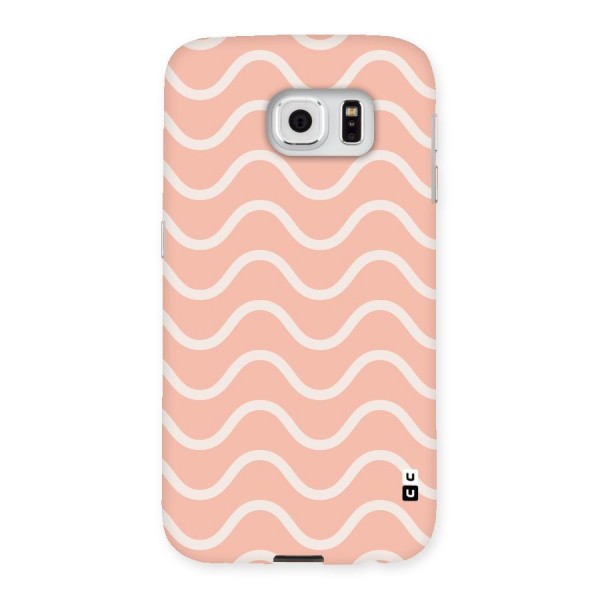 Pastel Peach Waves Back Case for Samsung Galaxy S6