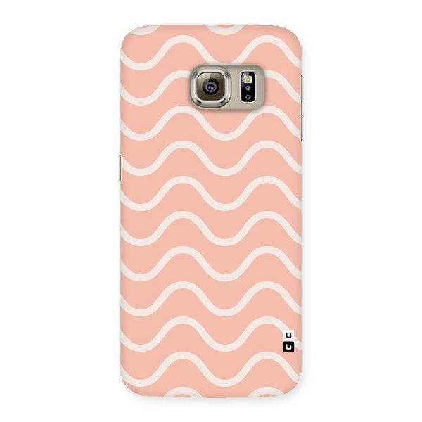 Pastel Peach Waves Back Case for Samsung Galaxy S6 Edge