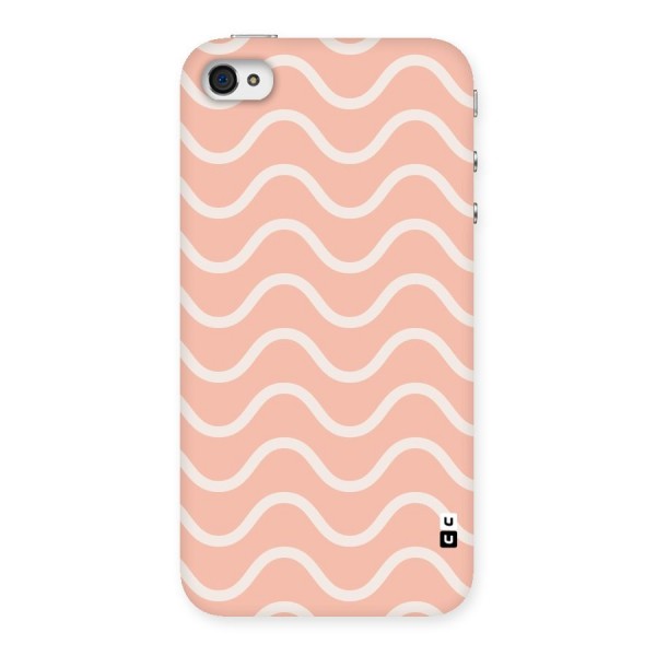 Pastel Peach Waves Back Case for iPhone 4 4s