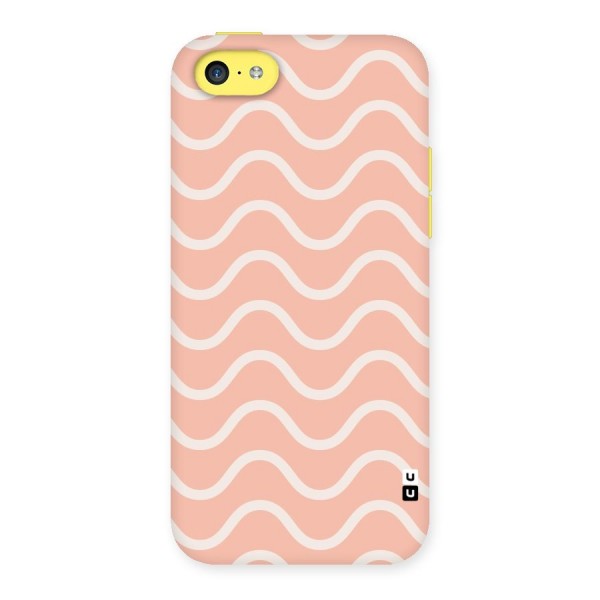 Pastel Peach Waves Back Case for iPhone 5C