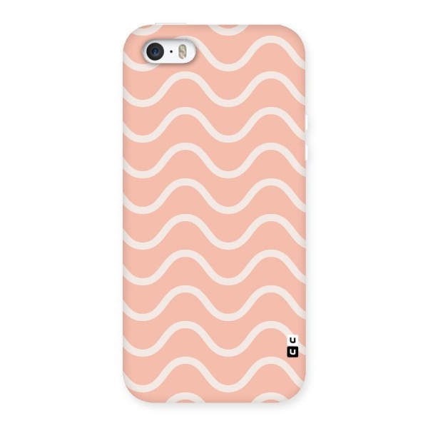 Pastel Peach Waves Back Case for iPhone SE