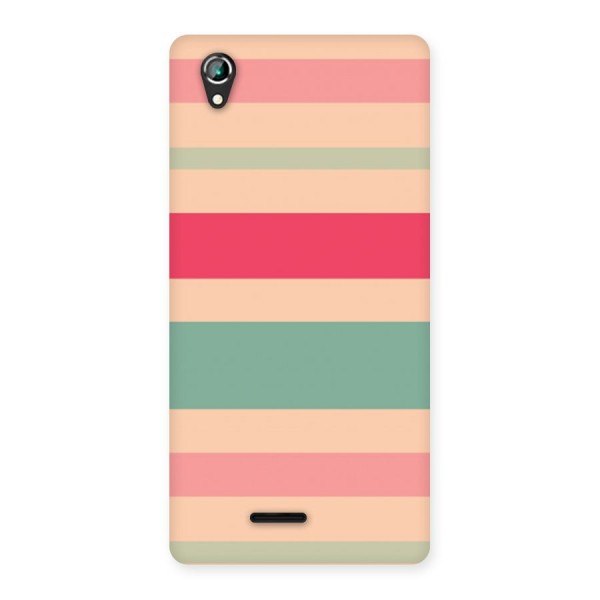 Pastel Stripes Vintage Back Case for Lava Iris 800