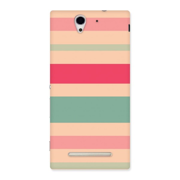 Pastel Stripes Vintage Back Case for Sony Xperia C3