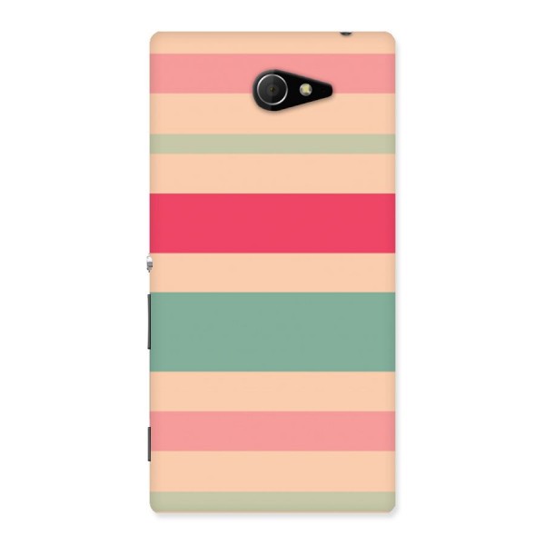 Pastel Stripes Vintage Back Case for Sony Xperia M2