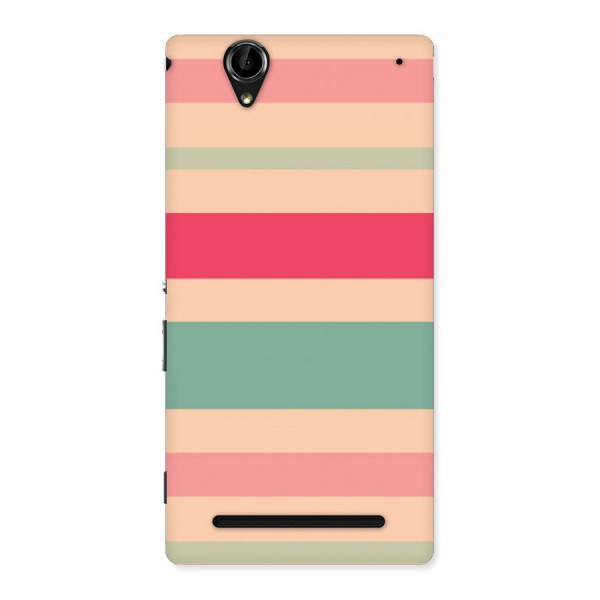 Pastel Stripes Vintage Back Case for Sony Xperia T2