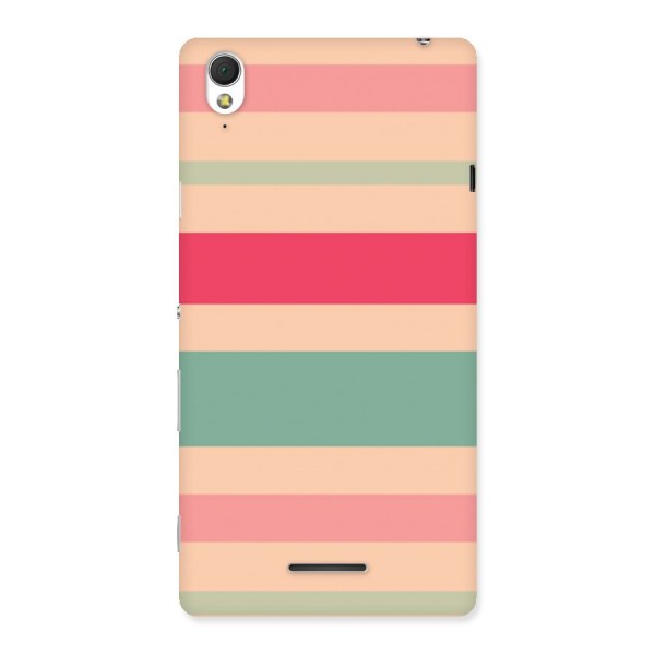 Pastel Stripes Vintage Back Case for Sony Xperia T3