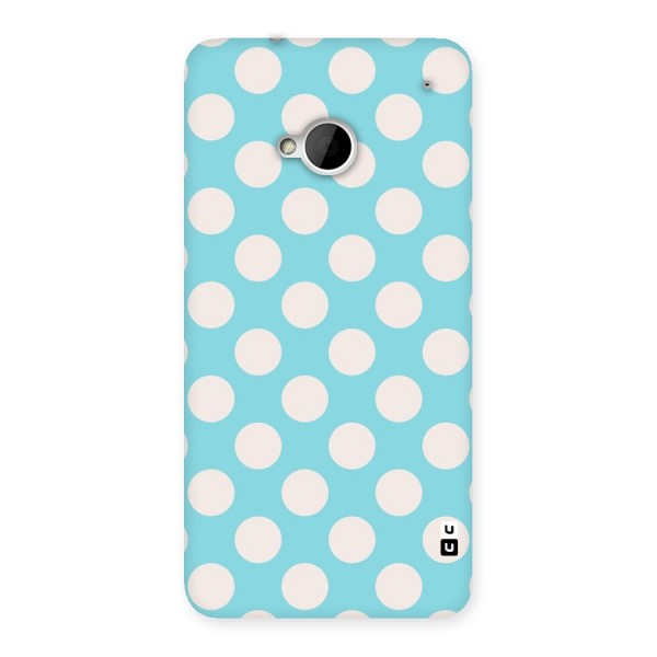 Pastel White Polka Dots Back Case for HTC One M7