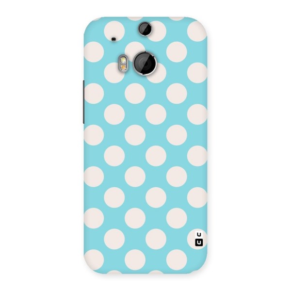 Pastel White Polka Dots Back Case for HTC One M8