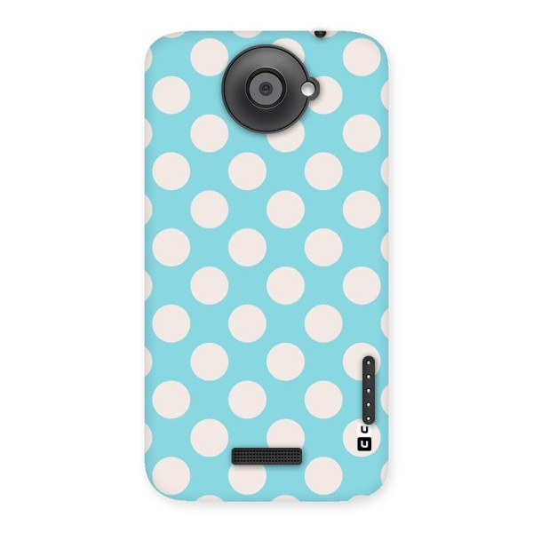 Pastel White Polka Dots Back Case for HTC One X