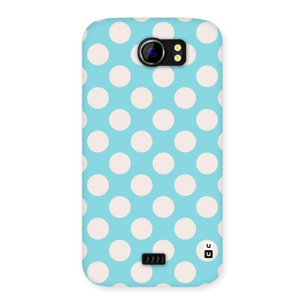Pastel White Polka Dots Back Case for Micromax Canvas 2 A110