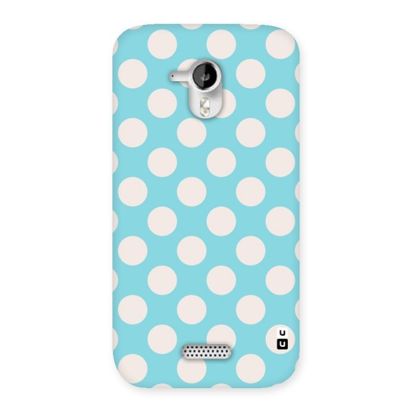 Pastel White Polka Dots Back Case for Micromax Canvas HD A116