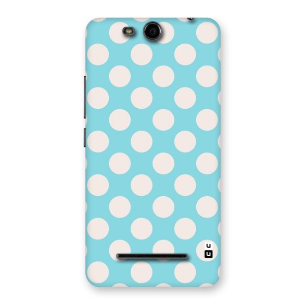 Pastel White Polka Dots Back Case for Micromax Canvas Juice 3 Q392