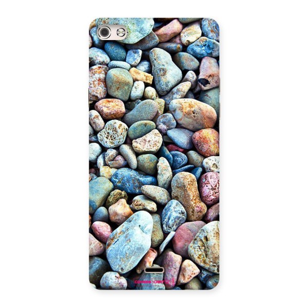Pebbles Back Case for Micromax Canvas Silver 5