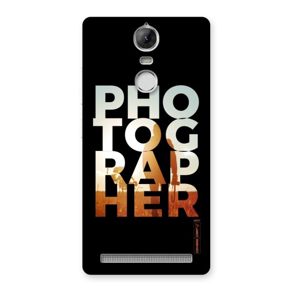Photographer Typography Back Case for Vibe K5 Note