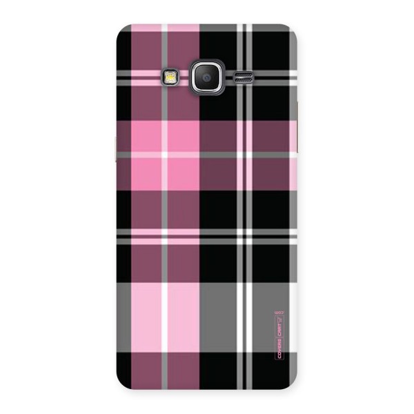Pink Black Check Back Case for Galaxy Grand Prime