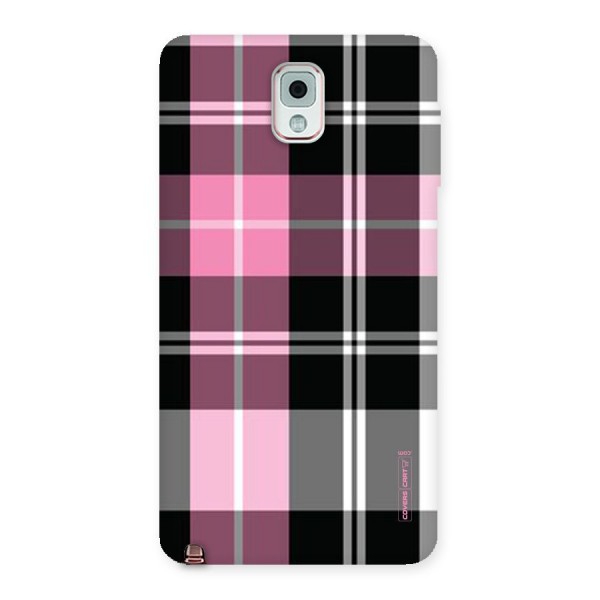 Pink Black Check Back Case for Galaxy Note 3