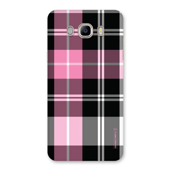 Pink Black Check Back Case for Galaxy On8