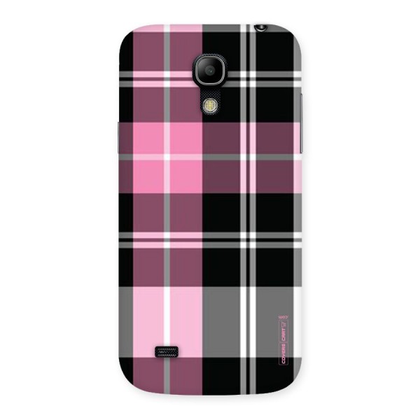 Pink Black Check Back Case for Galaxy S4 Mini