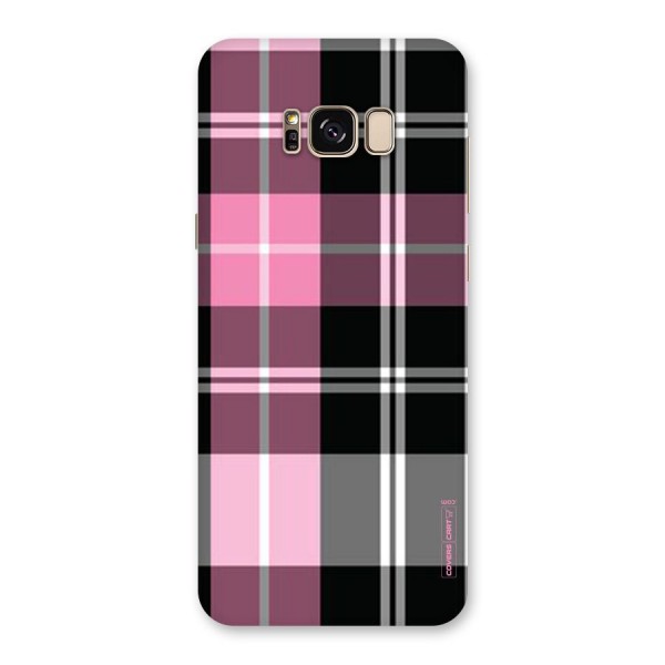 Pink Black Check Back Case for Galaxy S8 Plus