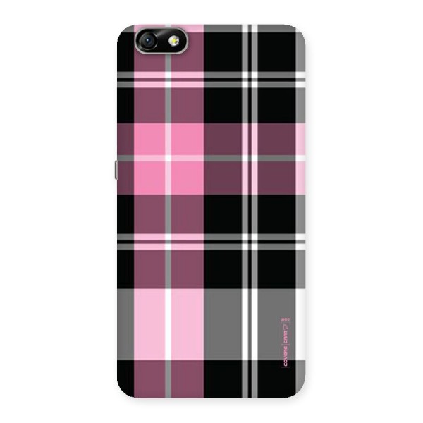 Pink Black Check Back Case for Honor 4X