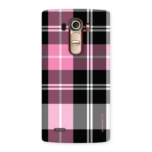 Pink Black Check Back Case for LG G4
