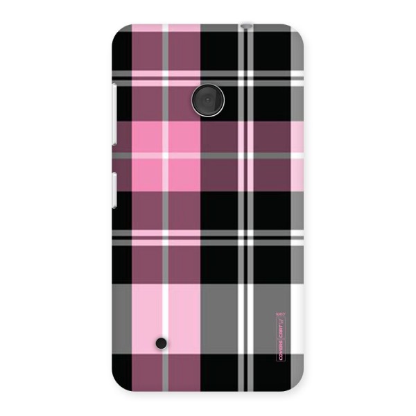 Pink Black Check Back Case for Lumia 530