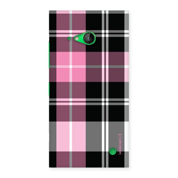 Pink Black Check Back Case for Lumia 730