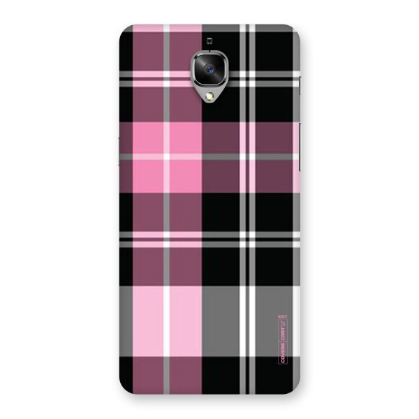 Pink Black Check Back Case for OnePlus 3