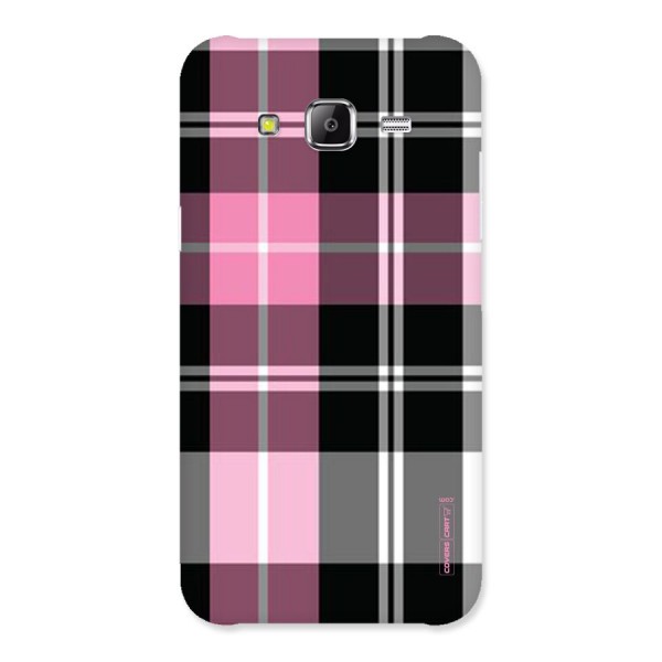 Pink Black Check Back Case for Samsung Galaxy J2 Prime