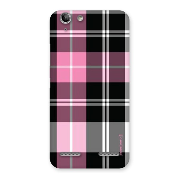Pink Black Check Back Case for Vibe K5 Plus