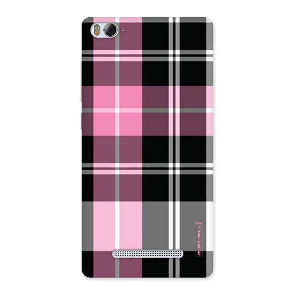 Pink Black Check Back Case for Xiaomi Mi4i