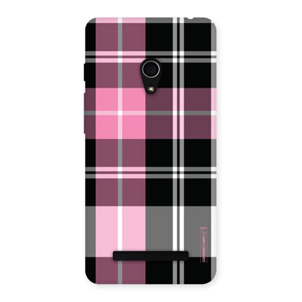 Pink Black Check Back Case for Zenfone 5