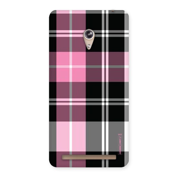 Pink Black Check Back Case for Zenfone 6