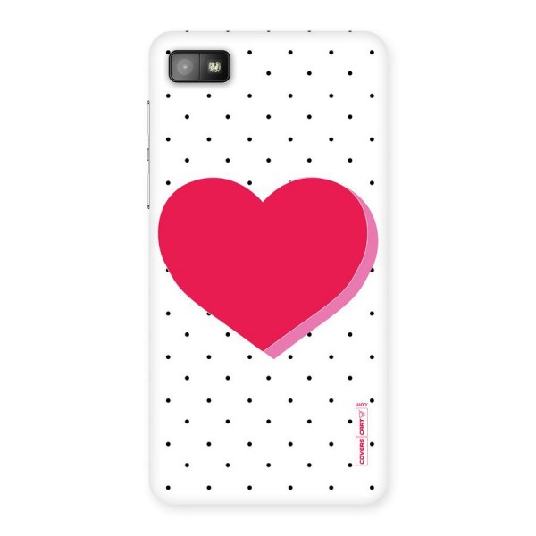 Pink Polka Heart Back Case for Blackberry Z10