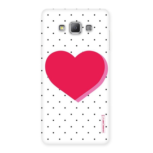 Pink Polka Heart Back Case for Galaxy A7