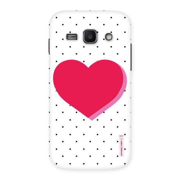 Pink Polka Heart Back Case for Galaxy Ace 3