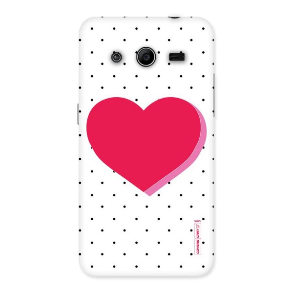 Pink Polka Heart Back Case for Galaxy Core 2