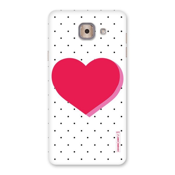 Pink Polka Heart Back Case for Galaxy J7 Max