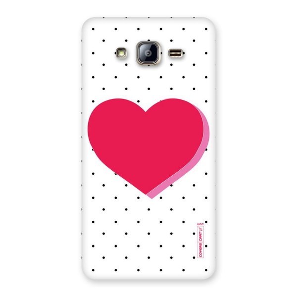 Pink Polka Heart Back Case for Galaxy On5