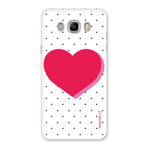 Pink Polka Heart Back Case for Galaxy On8